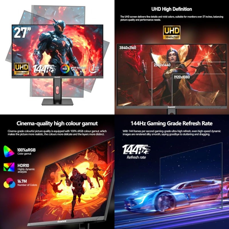 جاوفولك Gawfolk 27 4k Gaming Monitor 27 inch