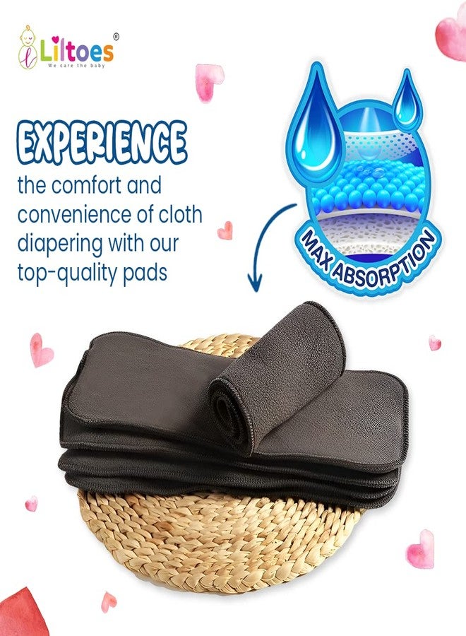LILTOES® AIO Baby Cloth Diapers 0 to 3 Years | Side Leakage Proof Washable Reusable Diaper For New Born Baby (Pack of 4+4 - Assorted Colours) - Image 5
