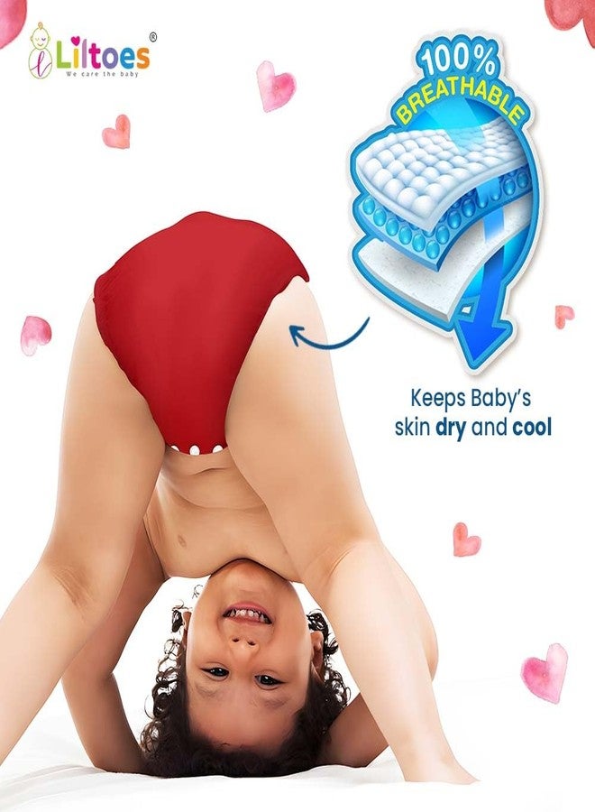 LILTOES® AIO Baby Cloth Diapers 0 to 3 Years | Side Leakage Proof Washable Reusable Diaper For New Born Baby (Pack of 4+4 - Assorted Colours) - Image 3