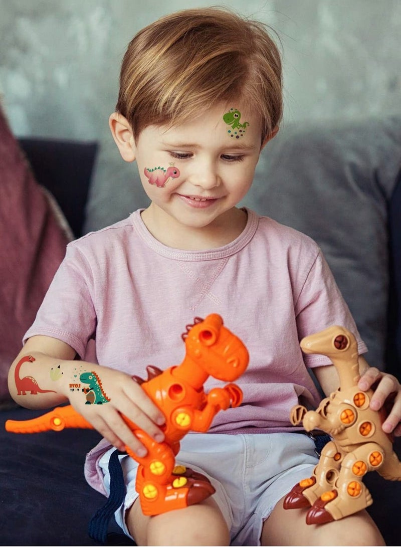 SYOSI Luminous Tattoos for Kids, Dinosaur Temporary Tattoos for Kids, 12 Sheets Glow Dinosaur Fake Tattoos Gifts Party Decorations for Children, Dinosaur Theme Party Tattoo Stickers for Girls Boys - Image 5