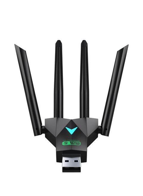 AC1300 USB WiFi Adapter, Suitable for PC Desktop 2.4G/5G Dual Band 1300M Wireless Network Adapter, WiFi dongle, Supporting Windows 11/10/8.1/8/7/XP/Mac