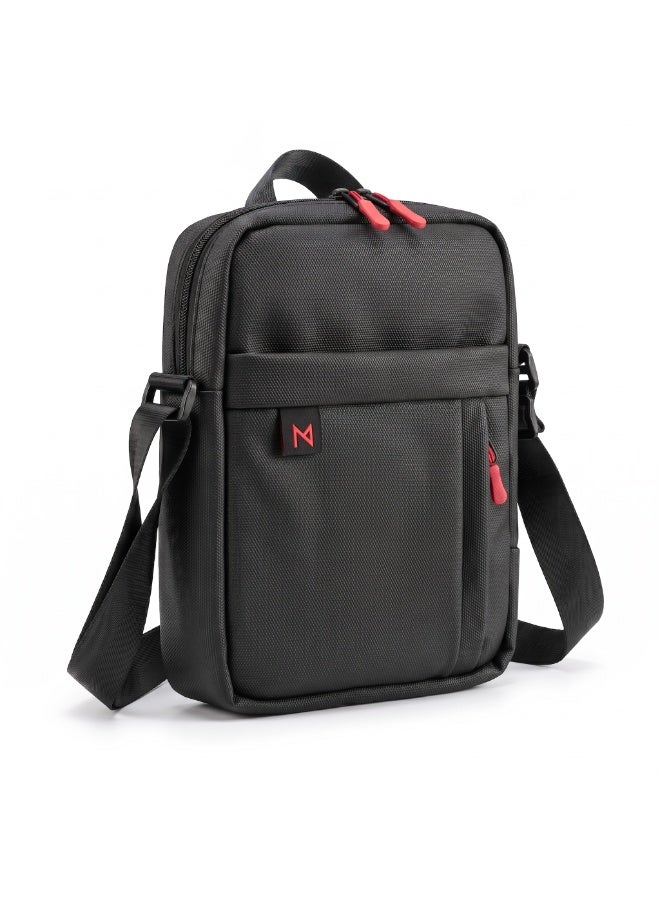 Motevia Leather Crossbody Bag Men Shoulder Bag with Adjustable Strap Crossbody Bag Size 27 * 23cm Crossbody Bag - Image 1
