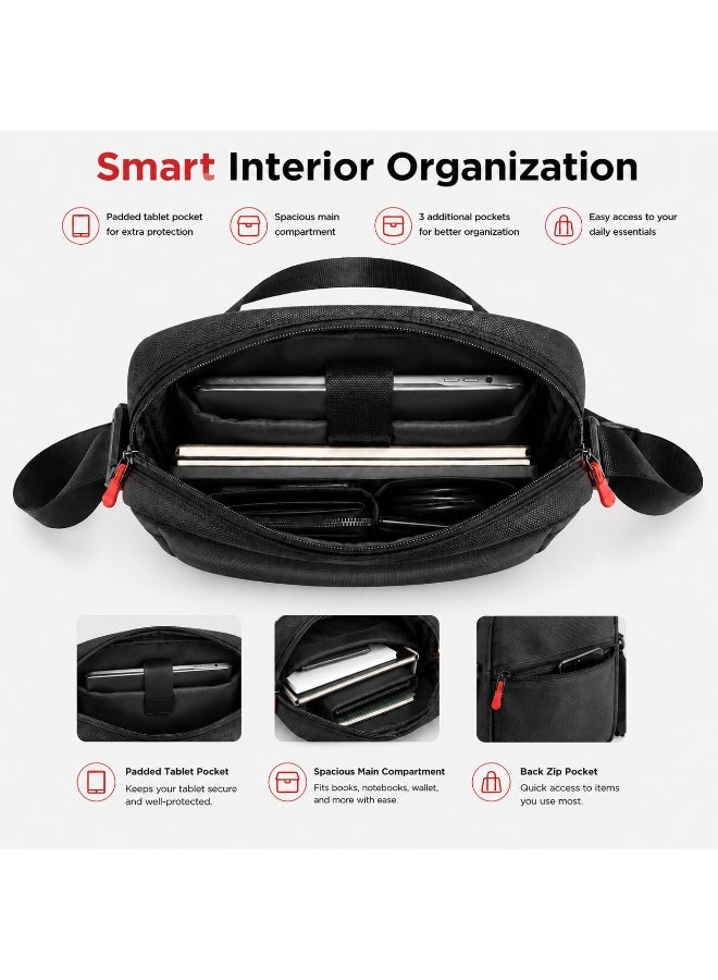 Motevia Leather Crossbody Bag Men Shoulder Bag with Adjustable Strap Crossbody Bag Size 27 * 23cm Crossbody Bag - Image 2