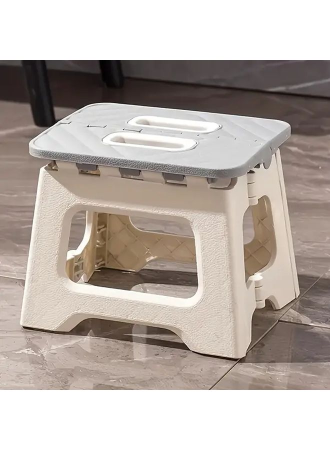 Sakura Pink Folding Step Stool Lightweight Portable Stool With Handle And Non Slip Design For Kitchen Bathroom Bedroom Outdoor Camping Hiking BBQ - Image 1
