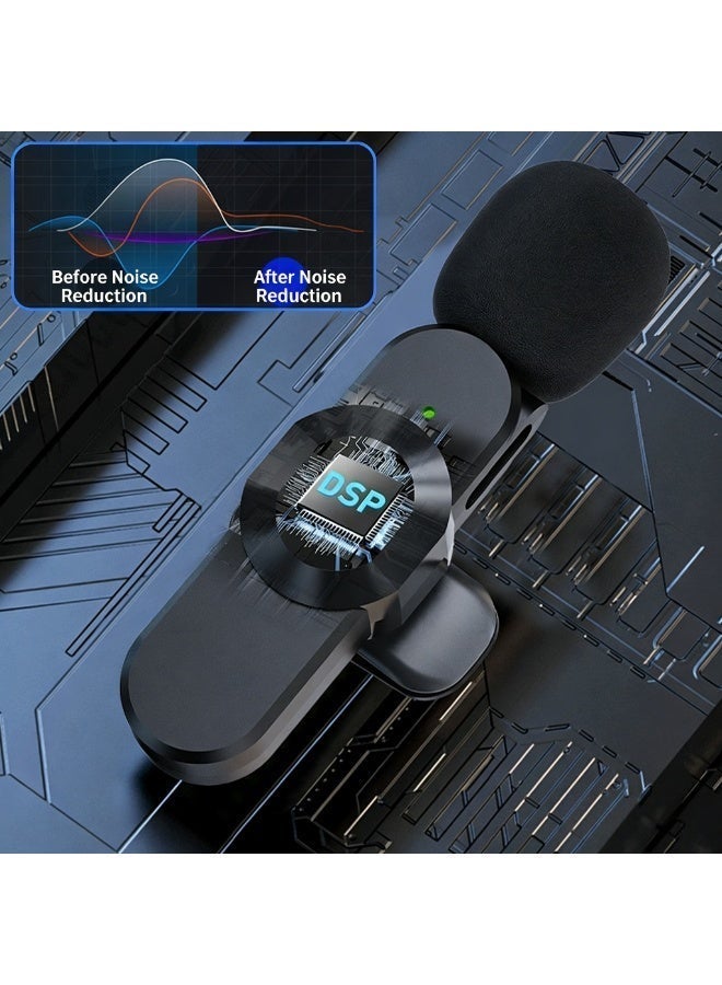 ميكروفون لاسلكي مزدوج F18 لتسجيل الفيديو والبث المباشر والغناء - Image 3