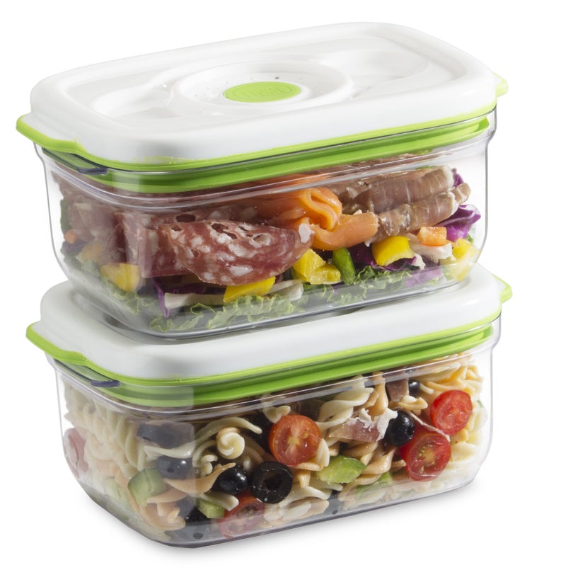 فوسا FOSA SEAL SEAL SEAL SODE STORAGE SYSTEM حاويات متوسطة قابلة لإعادة الاستخدام 2 حزمة 49 أوقية الحجم (مضخة فراغ غير مدرجة) - Image 2