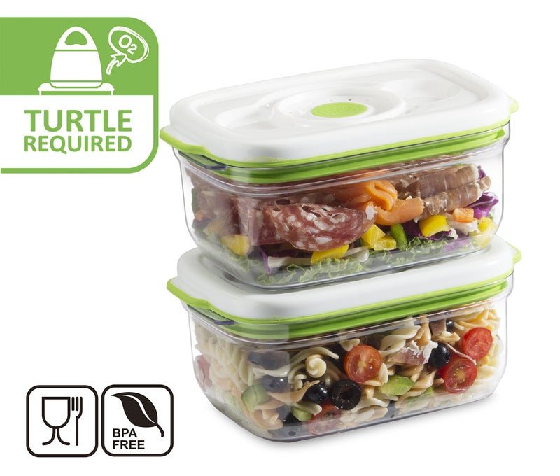 فوسا FOSA SEAL SEAL SEAL SODE STORAGE SYSTEM حاويات متوسطة قابلة لإعادة الاستخدام 2 حزمة 49 أوقية الحجم (مضخة فراغ غير مدرجة) - Image 5