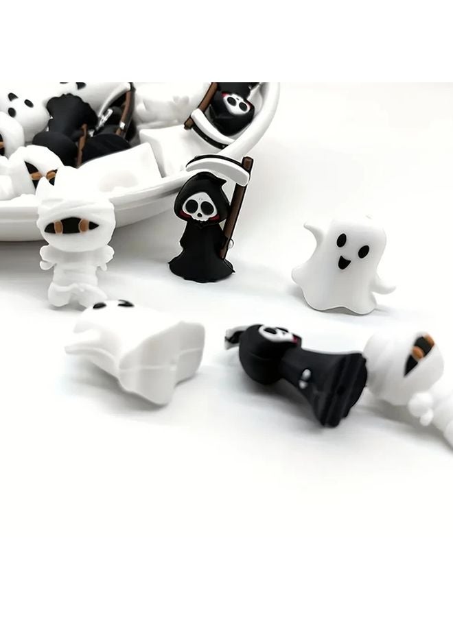 خرز السليكون لهالوين الخفاش المخيف المومياء قرعة قبعة الساحرة حرف يدوية لمصنوعات المجوهرات - Image 2