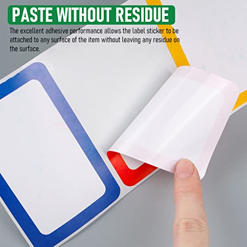 Climberty® 300 Sheet Colored Label Stickers, 4 Colors Name Tag Sticker, 3.5"x2.3" Self Adhesive Tags for Office, School, Classroom, Meeting, Kindergarten, Parties, Warehouses, Clothes and Mailing - Image 3