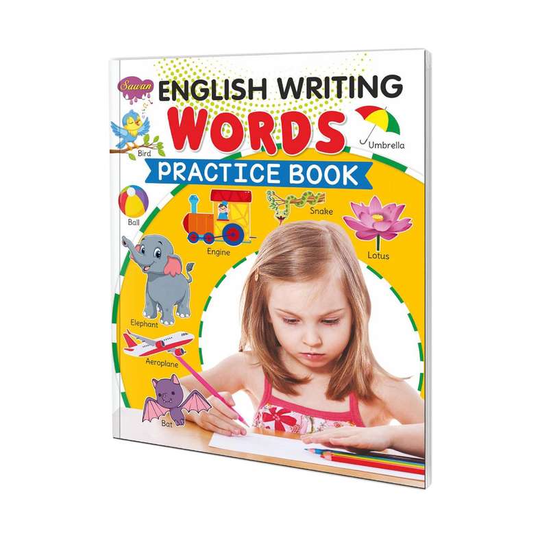 English Writing Words Practice Book 32 Pages - Multi