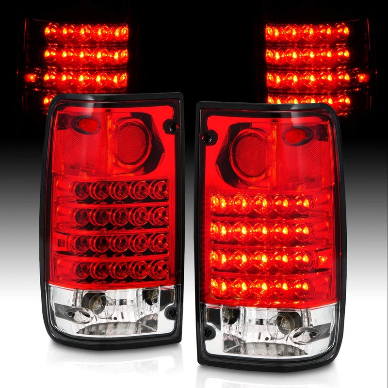 AmeriLite RedClear LED Tail Lights For 8995 Toyota Pickup Passenger and Driver Side Include Bulb Harness