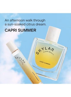 Skylar Capri Summer Eau De Perfume Hypoallergenic & Clean Perfume For Women & Men Vegan & Safe For Sensitive Skin Fruity Citrus Perfume With Notes Of Bergamot Neroli & Blood Orange (10Ml /0.33 Fl Oz)  - Image 3