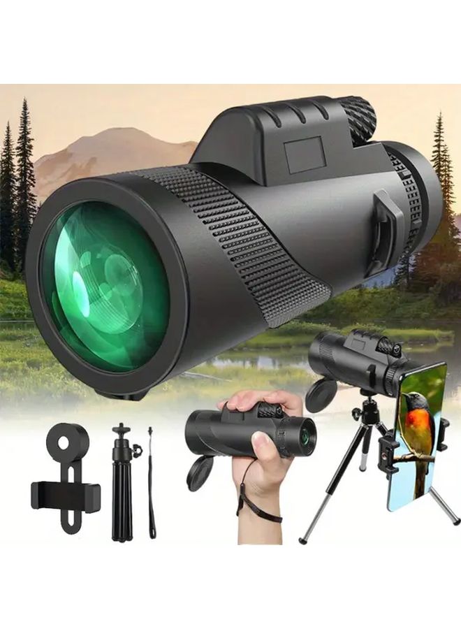 10x42 Monocular Telescope Black Dot Model With Tripod And Phone Holder For Outdoor - Image 2