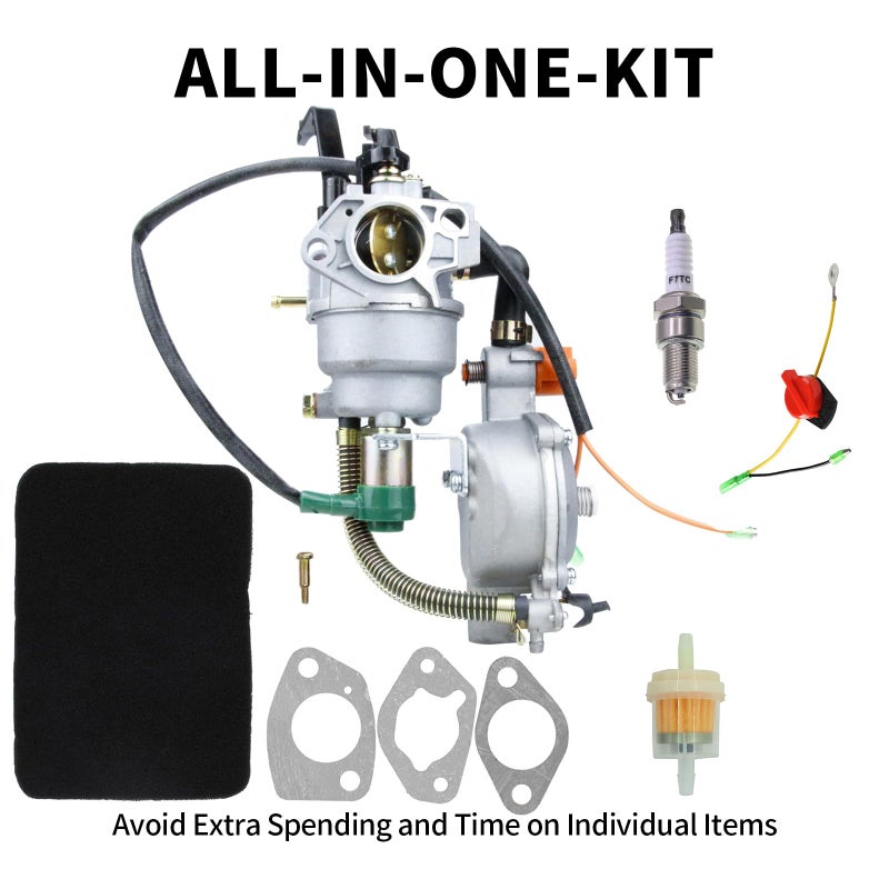KELKONG GX390 LPG/NG Generator Carburetor Dual Fuel Conversion Kit for Predator 8500 8750 7000 9000 188F 190F Generator Replace for Honda GX270 GX340 389cc 420cc Engine (with air filter) - Image 5