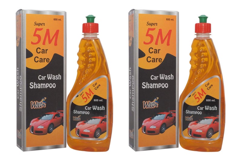 SHRI RAM PACKAGING Super 5m Car Washing shampoos Bike Shampoo 600 ML (PACK OF 2) - Image 1