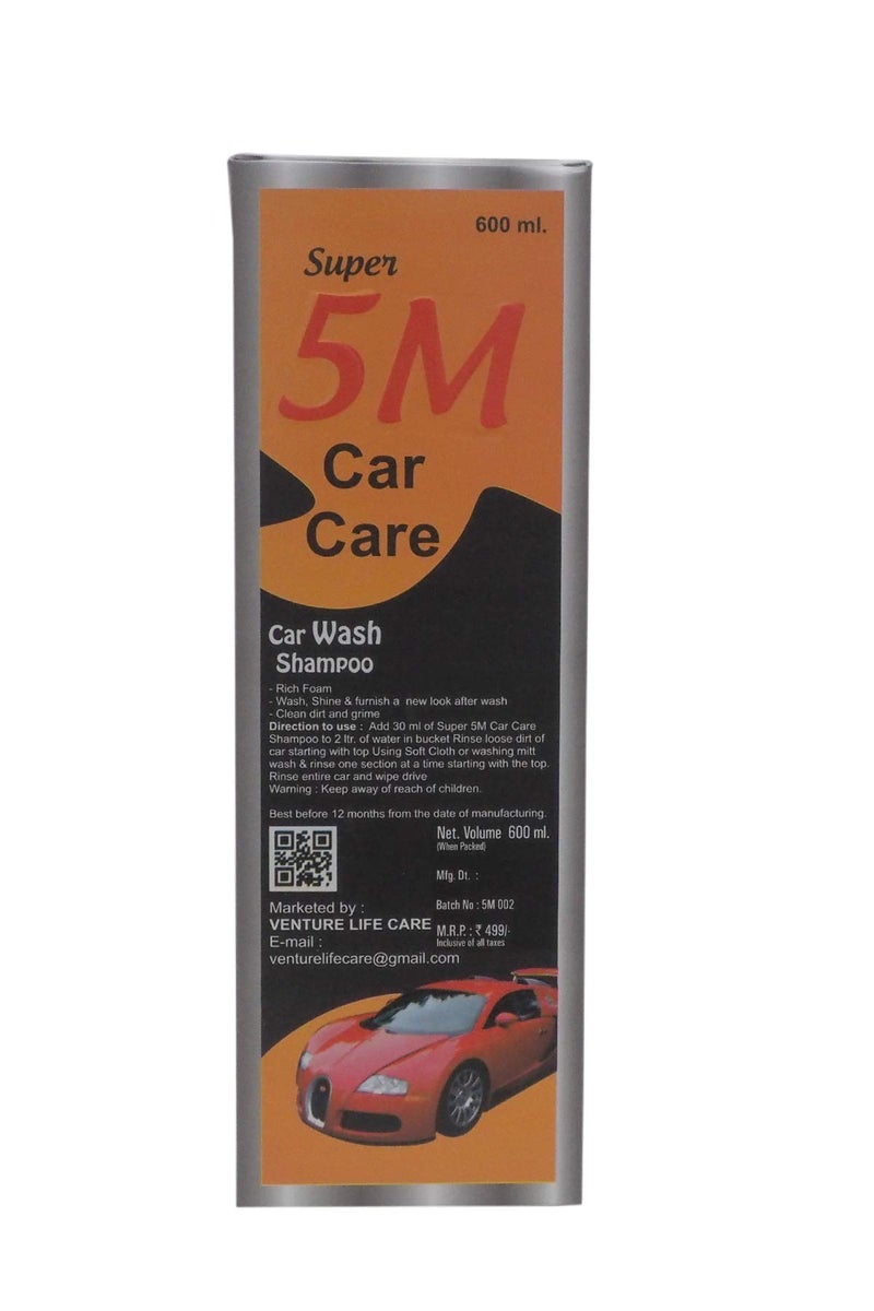 SHRI RAM PACKAGING Super 5m Car Washing shampoos Bike Shampoo 600 ML (PACK OF 2) - Image 4