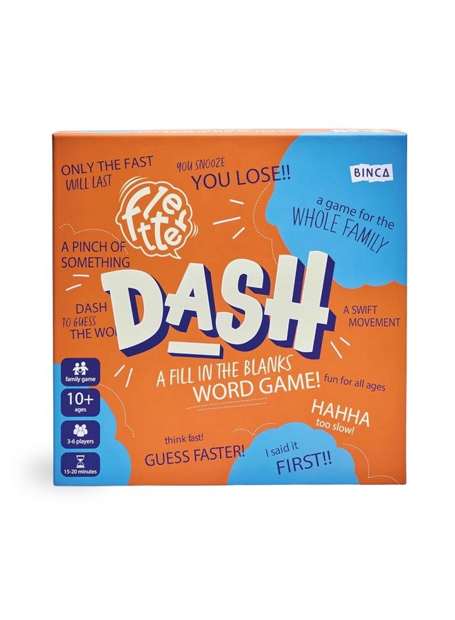 Binca Fletter Dash, A Fun Fill-in-The-Blanks Strategic Word Card Game for All Ages | Fun and Strategic Word Game | Test Vocabulary and Concentration | Ages 7+ (3-6 Players) - Image 1