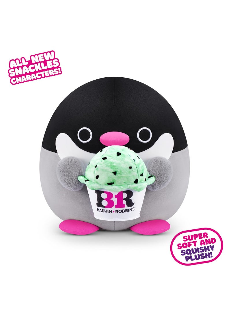 SNACKLES Snackles Series 2 Penguin & Baskin-Robbin 14 Inch Plush by ZURU, Ultra Soft Plush, Collectible Plush with Real Licensed Brands, Stuffed Animal, Giftable  - Image 1