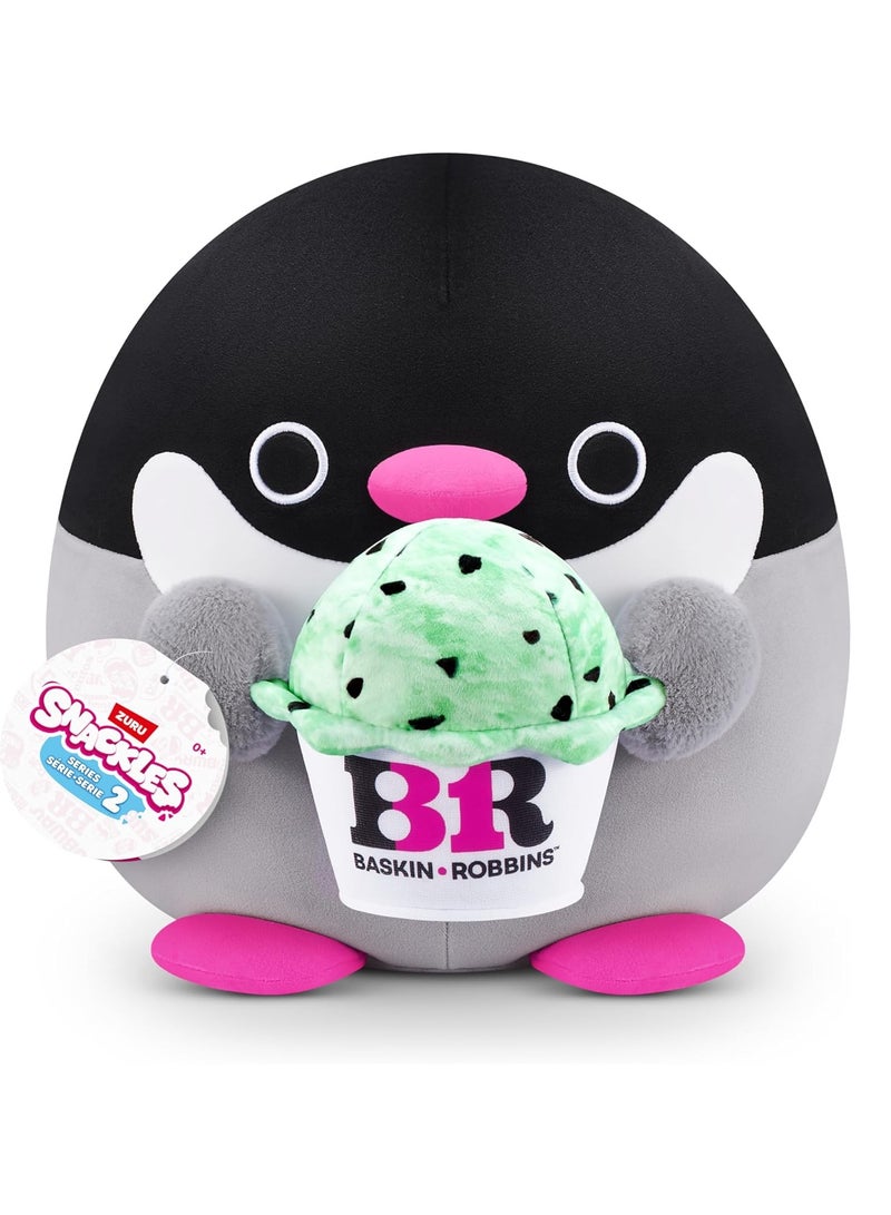 SNACKLES Snackles Series 2 Penguin & Baskin-Robbin 14 Inch Plush by ZURU, Ultra Soft Plush, Collectible Plush with Real Licensed Brands, Stuffed Animal, Giftable  - Image 2