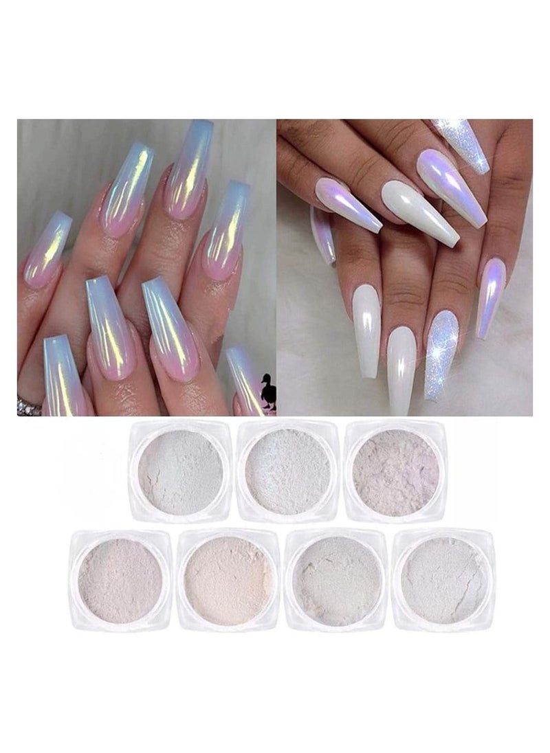 Captaintech Pearl Chrome Powder Nail Powder Nail Decoration 7 cans  - Image 2