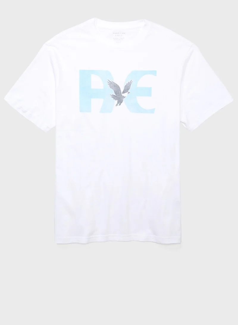 امريكان ايجل Logo Graphic Crew Neck T-Shirt