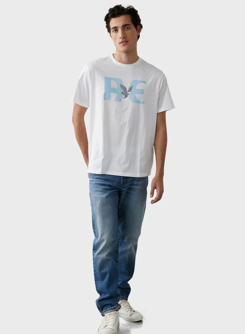 امريكان ايجل Logo Graphic Crew Neck T-Shirt