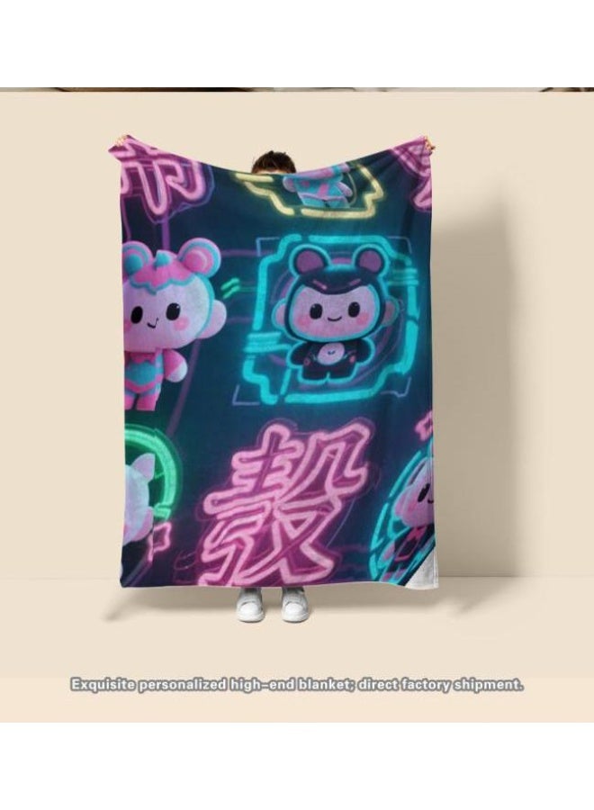 عام بطانية رقيقة من الفانيلا (دافئة ومريحة، ومناسبة للنوم واستخدام الألعاب وإزالة الغبار ومقاومة للرمل) 150 سم * 200 سم - 1 - Image 5