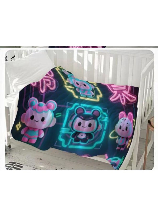 عام بطانية رقيقة من الفانيلا (دافئة ومريحة، ومناسبة للنوم واستخدام الألعاب وإزالة الغبار ومقاومة للرمل) 150 سم * 200 سم - 1 - Image 3