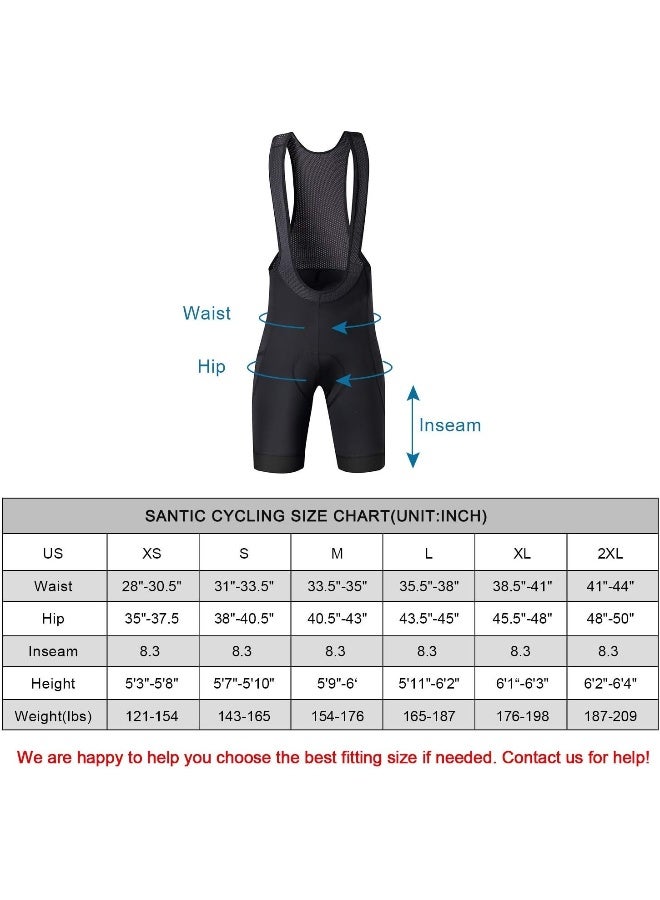 Santic Cycling Bib Shorts Bib Pants Bike Shorts Men Cycle Pants Cycling Pants Men's Summer Bicycle 3D Sponge Padded - Image 4