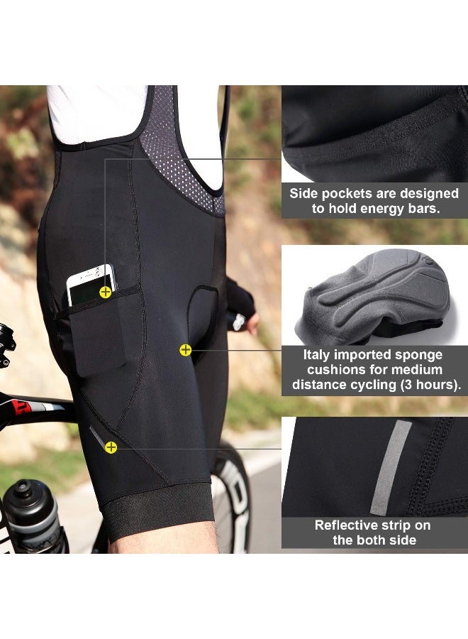 Santic Cycling Bib Shorts Bib Pants Bike Shorts Men Cycle Pants Cycling Pants Men's Summer Bicycle 3D Sponge Padded - Image 2