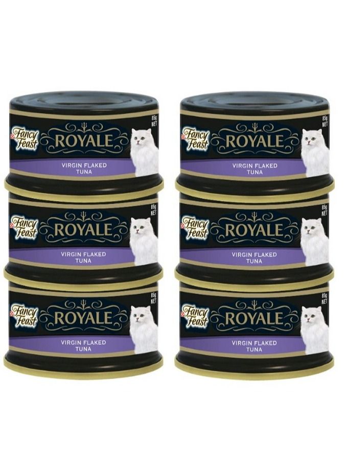 Fancy Feast Royale Pack Of 6 Virgin Flaked Tuna - Image 1