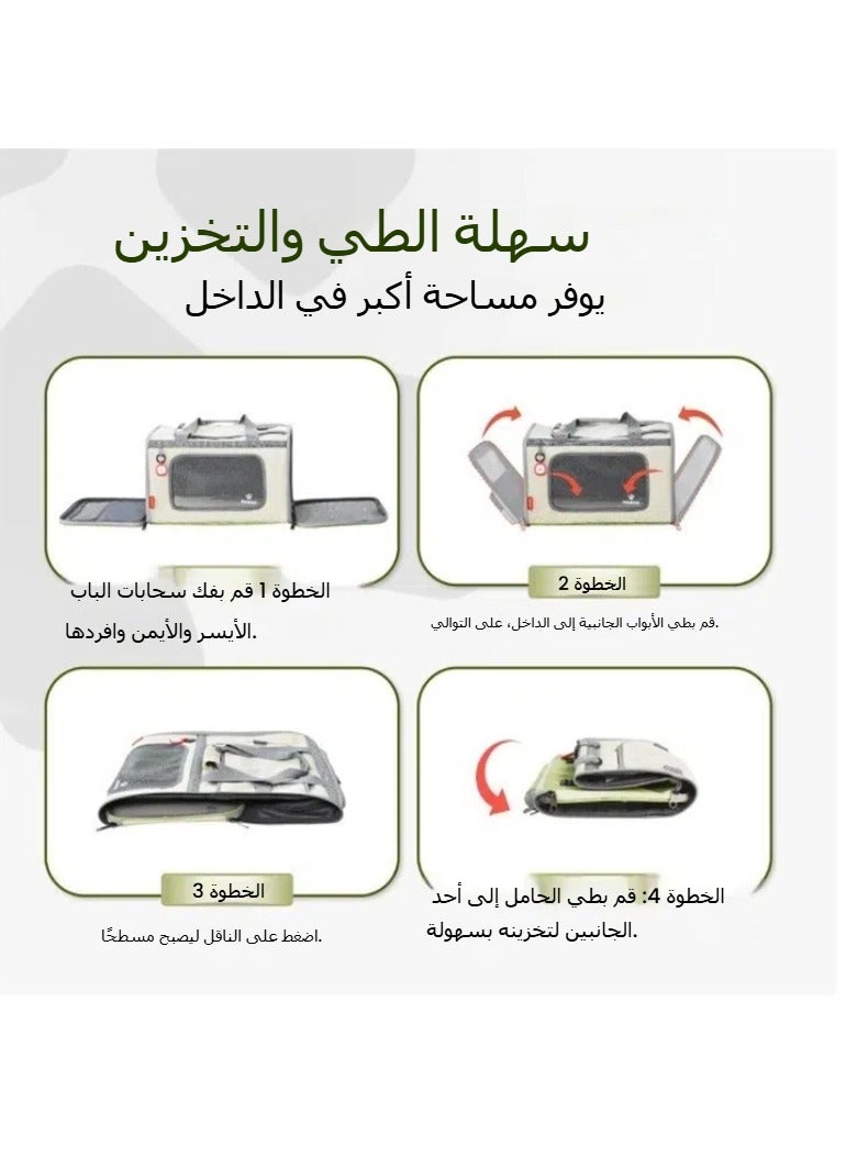 عام حقيبة القط الخروج المحمولة القط حقيبة الظهر الحيوانات الأليفة الطيران حقيبة لينة التوسع على الطائرة تنفس حقيبة سيارة الكلب - Image 3