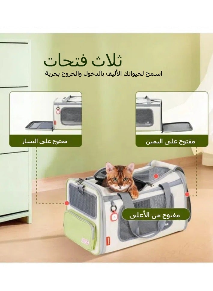 عام حقيبة القط الخروج المحمولة القط حقيبة الظهر الحيوانات الأليفة الطيران حقيبة لينة التوسع على الطائرة تنفس حقيبة سيارة الكلب - Image 4
