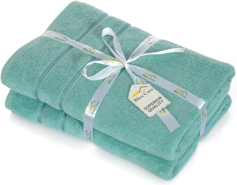 Bliss Casa Bath Sheet (2 Pack) — 80x160 cm 100% Cotton Bath Sheets, Ultra-Soft & Highly Absorbent – Quick-Dry, Hotel-Quality & Durable - Image 2