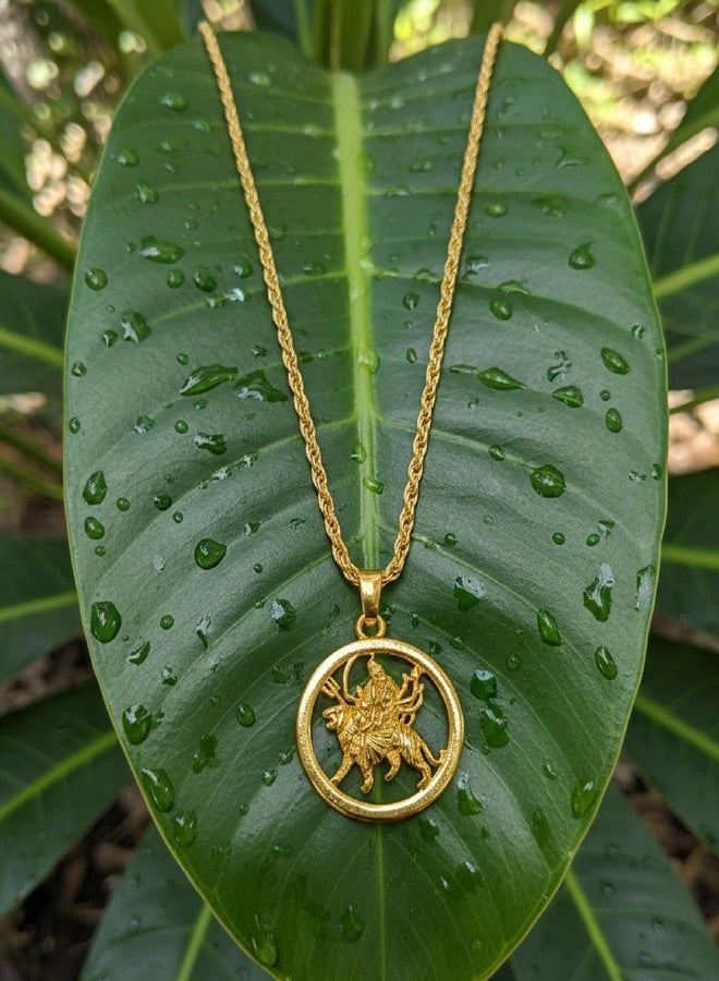 CHARMS Durga Maa Sherawali Necklace – Simple Everyday Wear Religious Jewelry - Image 5