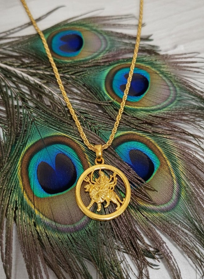 CHARMS Durga Maa Sherawali Necklace – Simple Everyday Wear Religious Jewelry - Image 2
