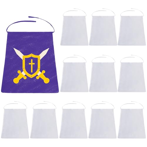 Blosssound 24 Pcs Hero Capes Crafts Canvas Blank Cape to Decorate DIY Hero Dress up Costumes for Kids Party VBS Activities - Image 1