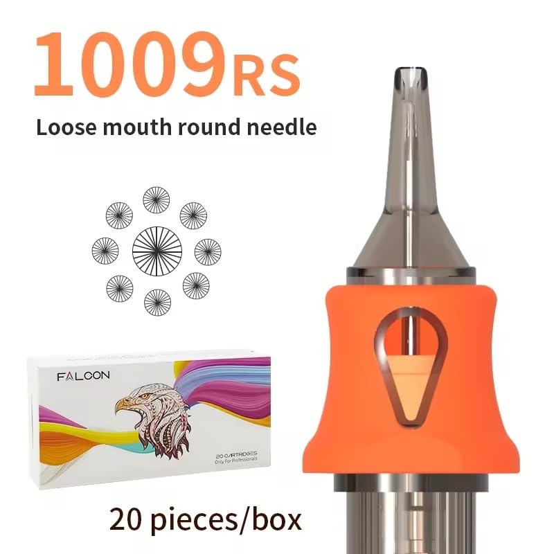 Tattoo Gizmo Falcon Professional Tattoo Cartridge Needles Pack of 20 Round Shader (1009RS) - Image 2