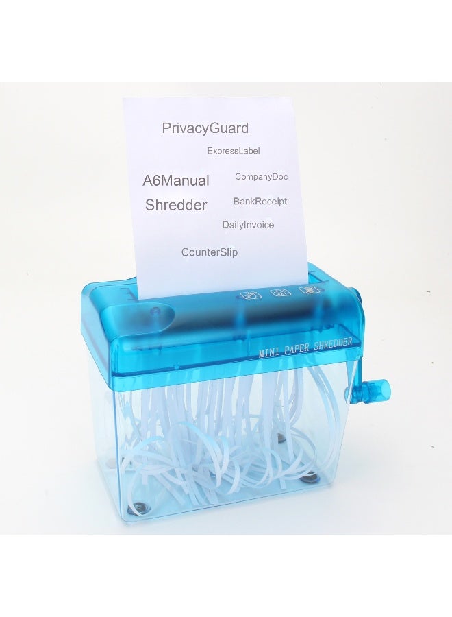 Mini Hand-Crank A6 Paper Shredder - Essential for Home and Office Use - Image 3