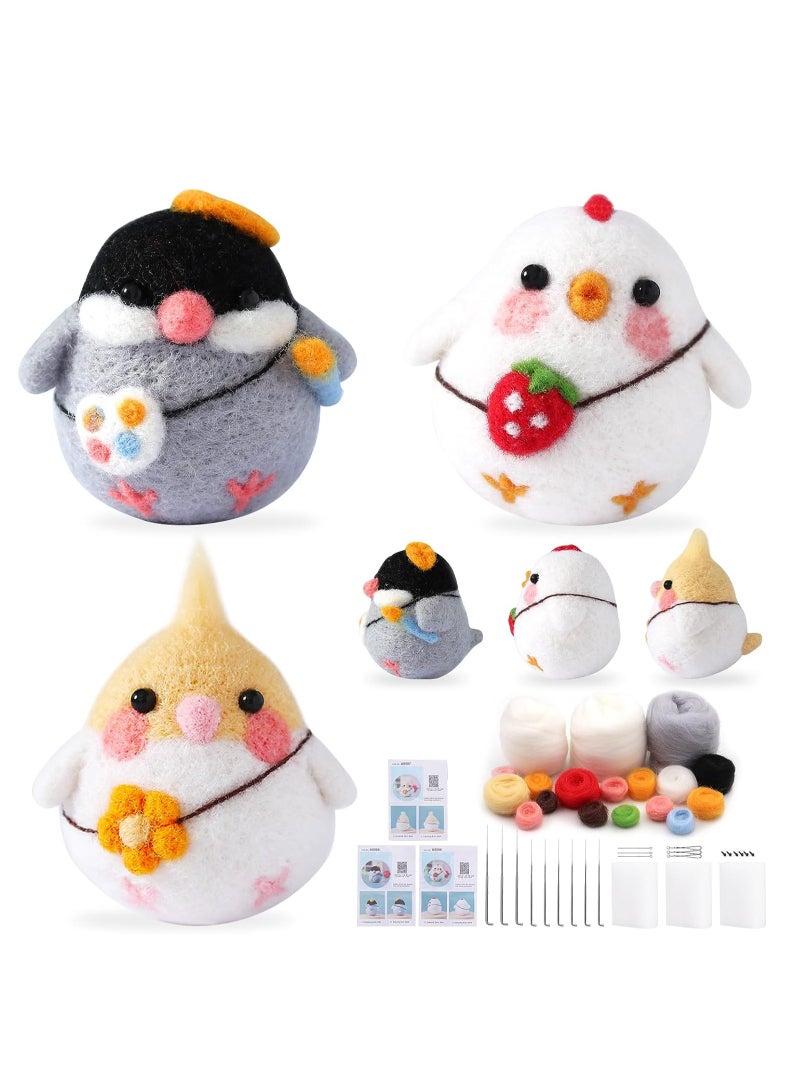 SYOSI Needle Felting Kit, Needle Felting Supplies Kits for Beginners, Needle Felting Starter Kit with Instruction, Felting Foam Mat and DIY Needle Felting Supply for DIY Craft Animal Home Decoration - Image 1