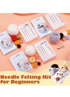 SYOSI Needle Felting Kit, Needle Felting Supplies Kits for Beginners, Needle Felting Starter Kit with Instruction, Felting Foam Mat and DIY Needle Felting Supply for DIY Craft Animal Home Decoration  - Image 3