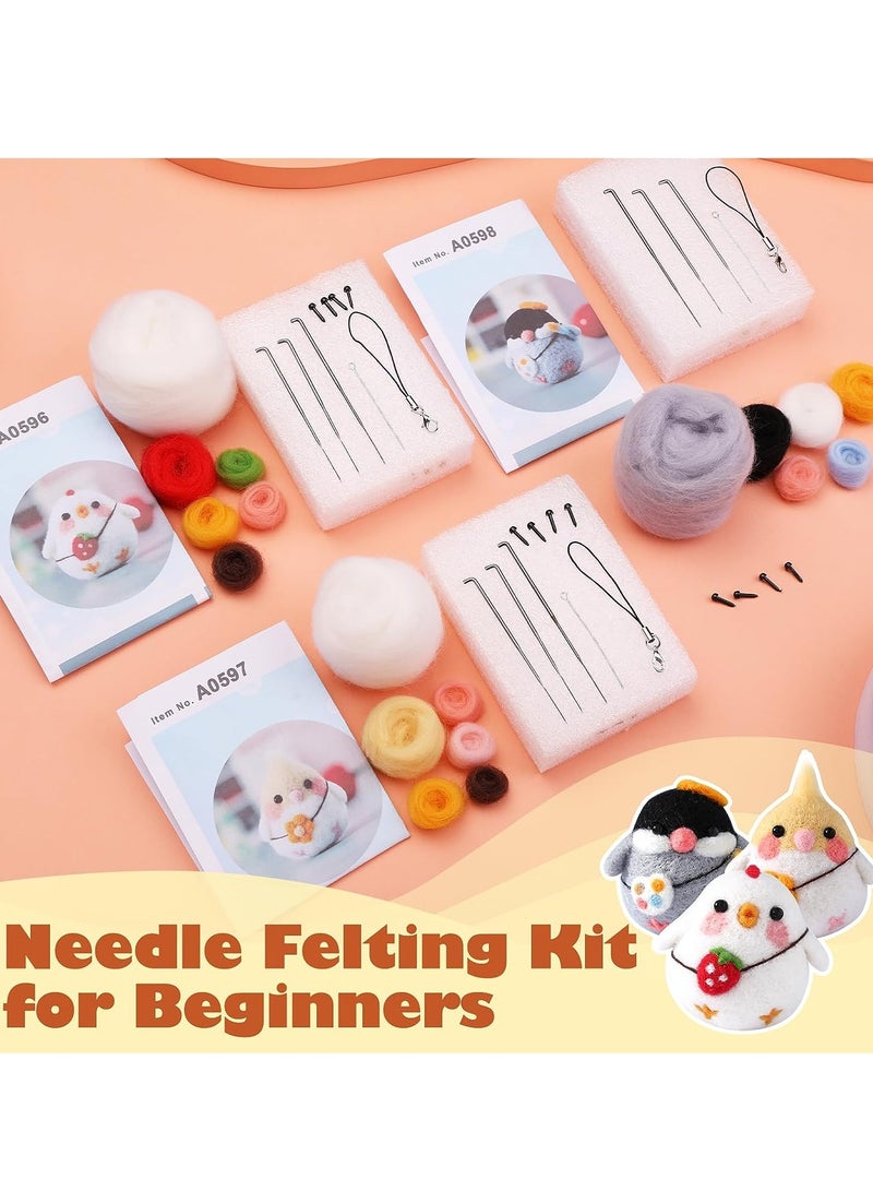 SYOSI Needle Felting Kit, Needle Felting Supplies Kits for Beginners, Needle Felting Starter Kit with Instruction, Felting Foam Mat and DIY Needle Felting Supply for DIY Craft Animal Home Decoration - Image 3