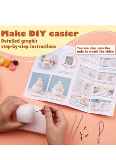 SYOSI Needle Felting Kit, Needle Felting Supplies Kits for Beginners, Needle Felting Starter Kit with Instruction, Felting Foam Mat and DIY Needle Felting Supply for DIY Craft Animal Home Decoration  - Image 4