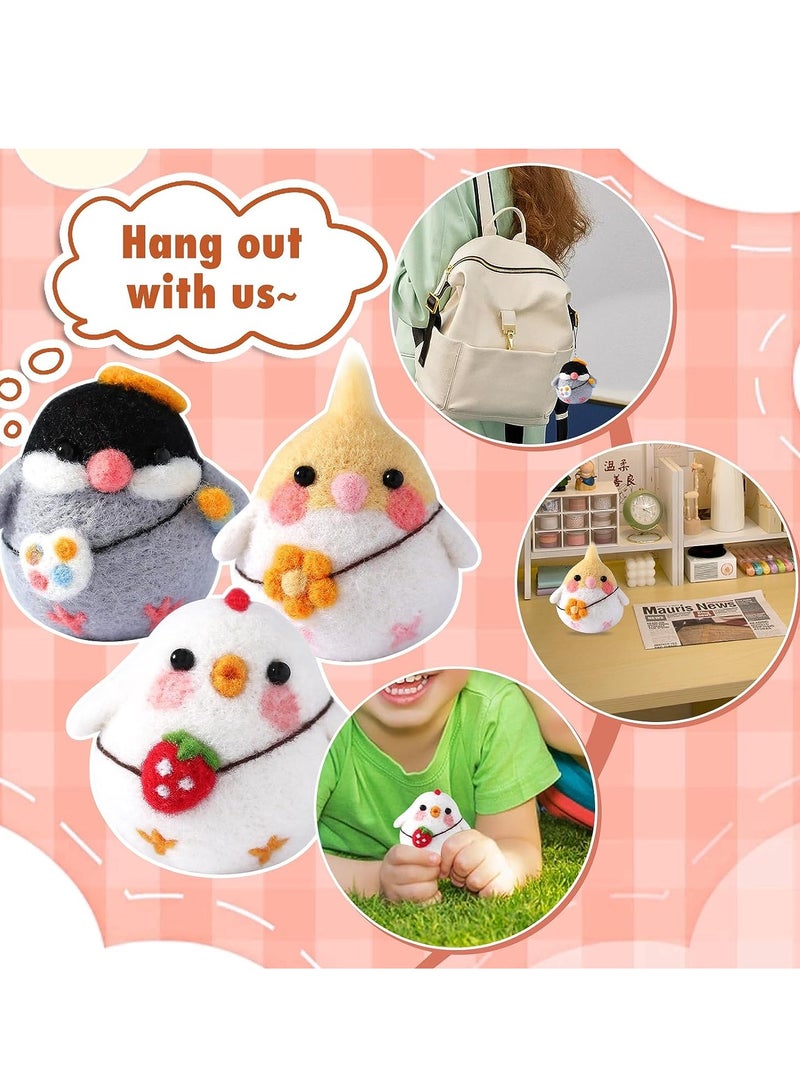 SYOSI Needle Felting Kit, Needle Felting Supplies Kits for Beginners, Needle Felting Starter Kit with Instruction, Felting Foam Mat and DIY Needle Felting Supply for DIY Craft Animal Home Decoration - Image 2