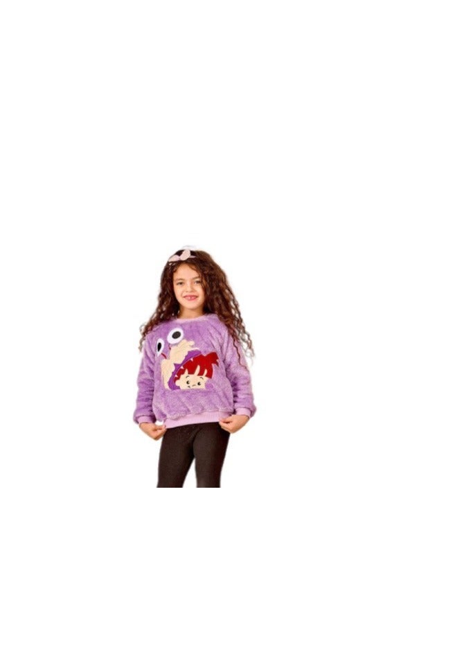 Girls' mauve sweatshirt  - Image 1