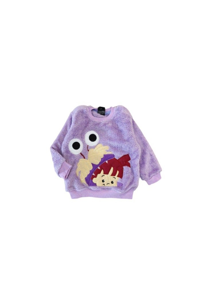 Girls' mauve sweatshirt  - Image 2