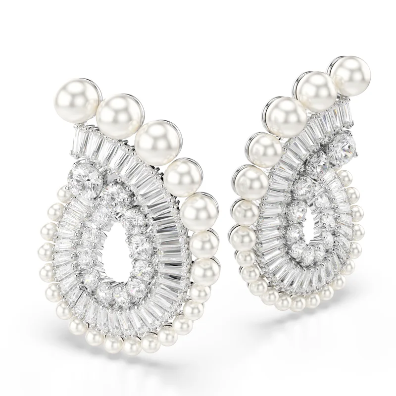 سواروفسكي Ss25 Capsule:Pe Prl Stud Earrings