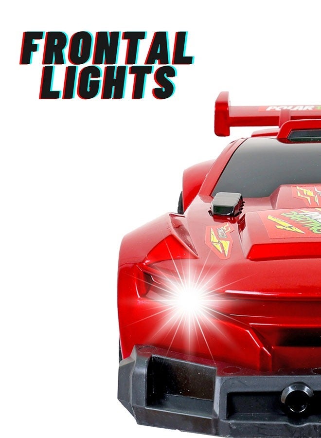 KOOL SPEED 1:10 Scale LED Light-Up Red R/C Racing Car 2.4G High-Speed Remote-Controlled Car with Dynamic Lights, Durable Construction & Powerful Motor, Indoor & Outdoor Fun, Perfect for Kids Aged 3+ - Image 2