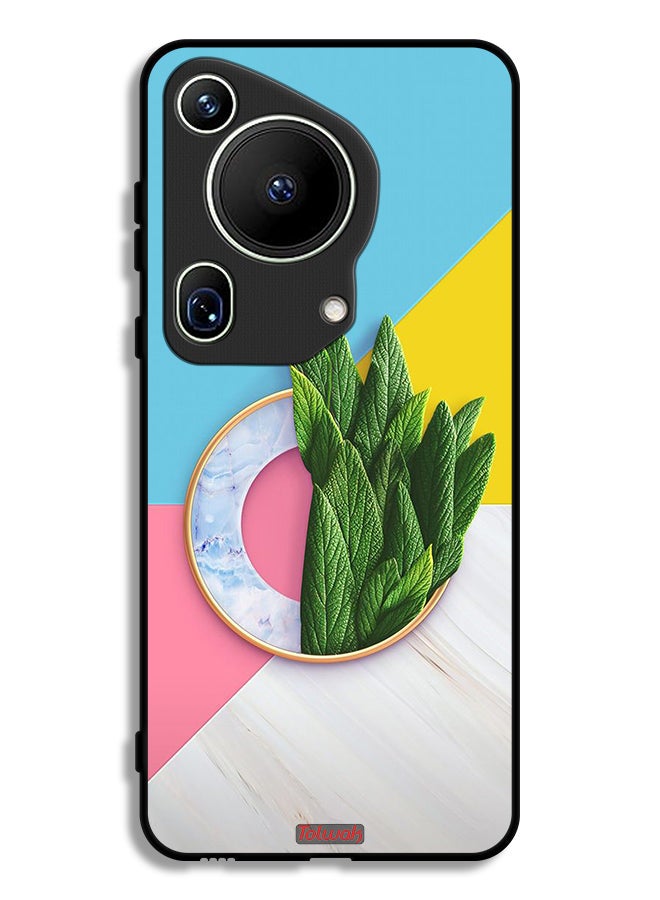 Tolwak Huawei Pura 70 Ultra Protective Case Cover Leaves Abstract Pattern - Image 1