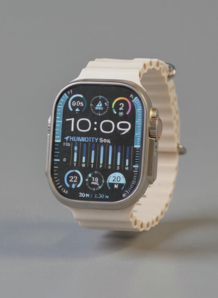 كونكت مي ساعة ذكية ConnectMe S9 Ultra  شاشة عرض Amoled 49 مم، بلوتوث 5.3، 180 مللي أمبير، تطبيق HryFine، مستوى مقاومة الماء IP67، عمر البطارية 7 أيام، أوضاع رياضية احترافية، اختبار الأكسجين والضغط في الدم، مراقب معدل ضربات القلب، مراقبة النوم - Image 1